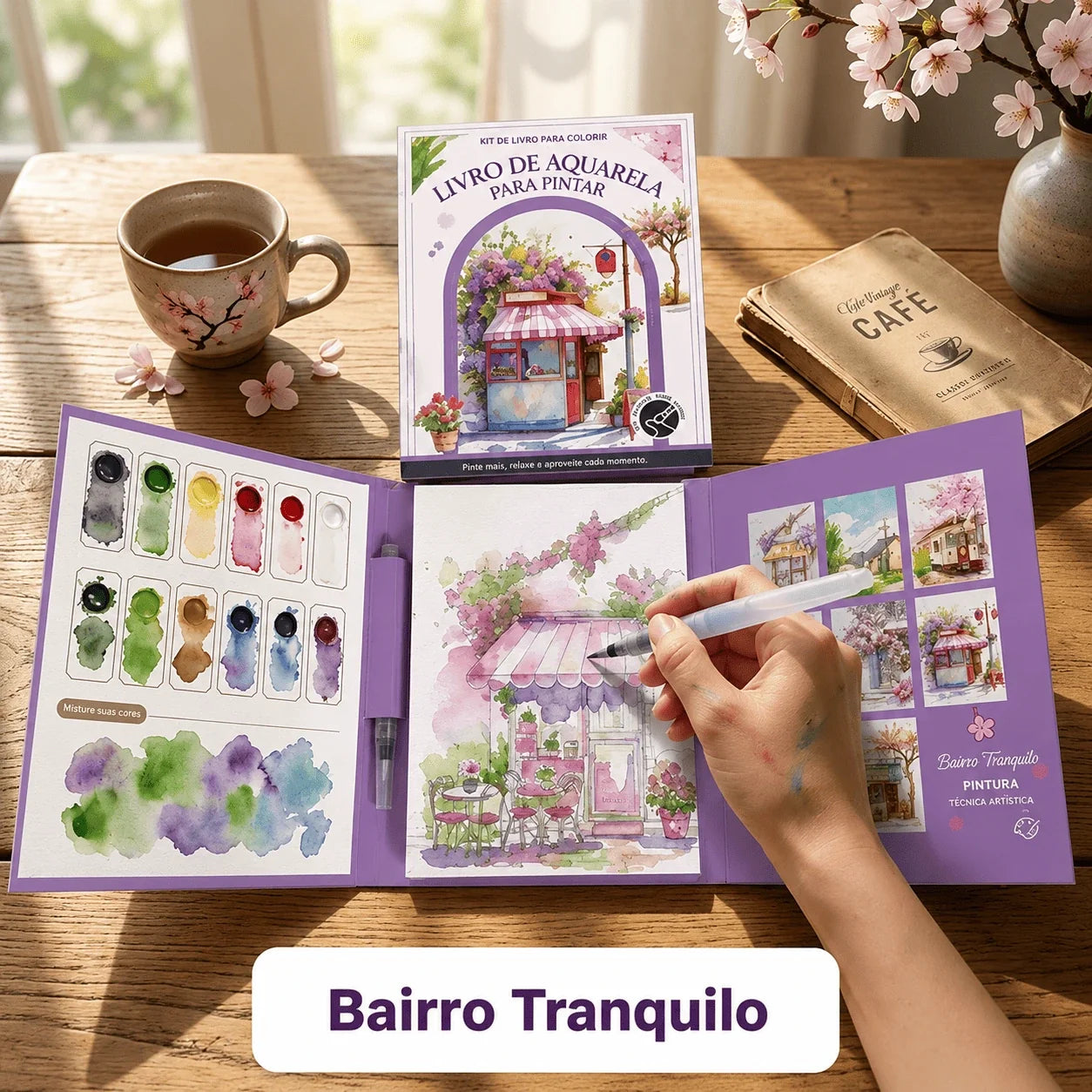 Kit Completo Criativo de Aquarela - (Bairro Tranquilo)