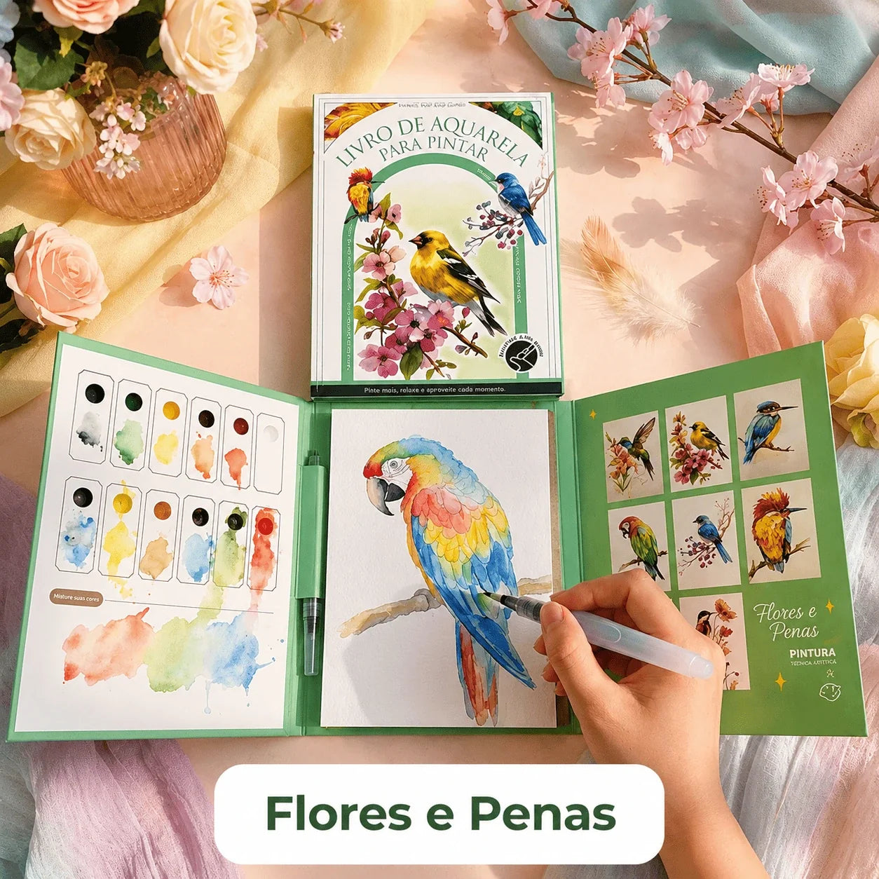 Kit Criativo de Aquarela Calma e Cor