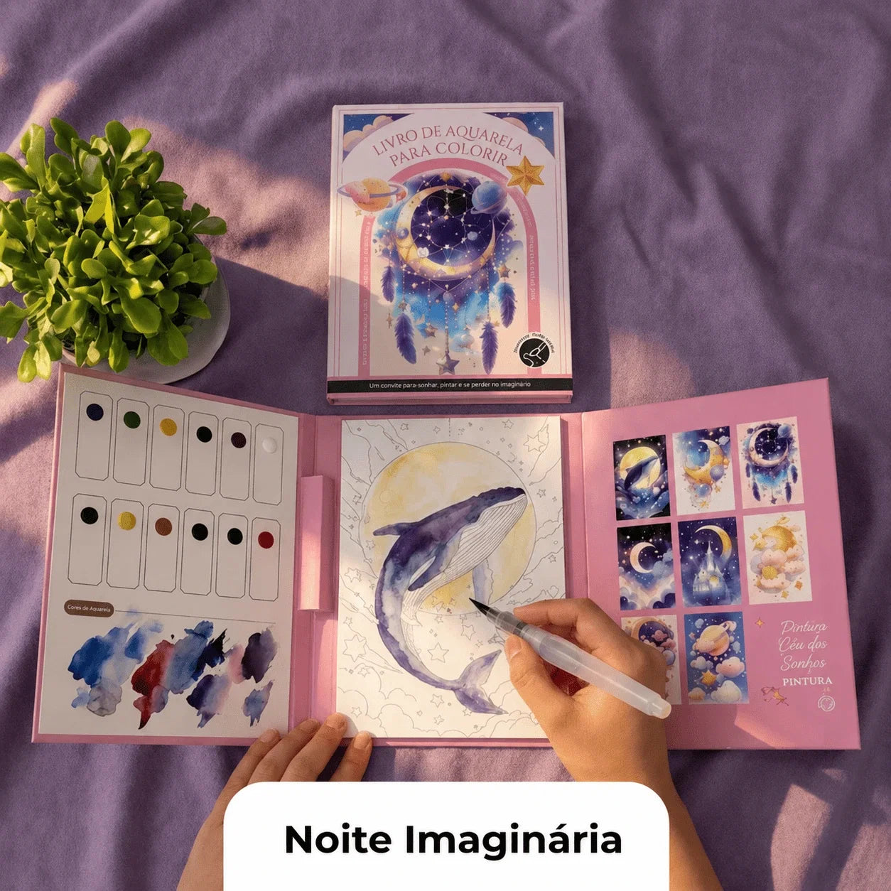 Kit Completo Criativo de Aquarela - (Noite Imaginária)